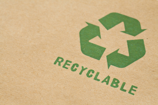 Recycling concept, 3d render recycling symbol