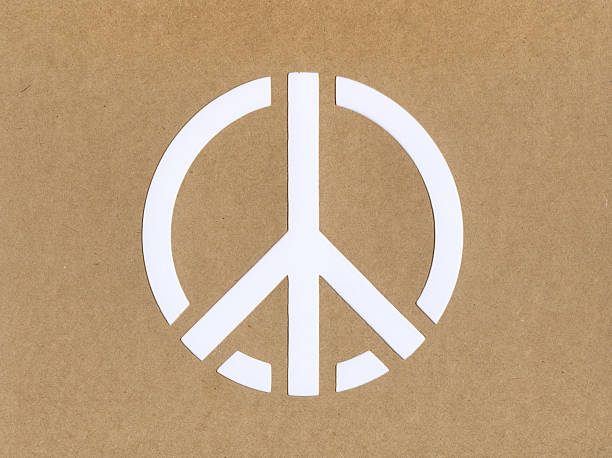 Peace Symbol Stock Photo - Download Image Now - Cardboard