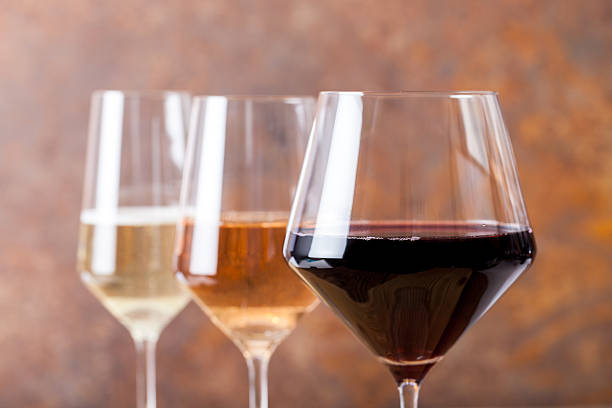 Selection of wines: red, rose, white