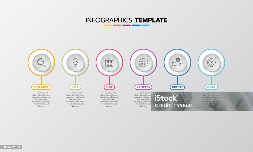 Infogramma Ilustración de Proceso De Plantilla De Infografía Empresarial Con ...