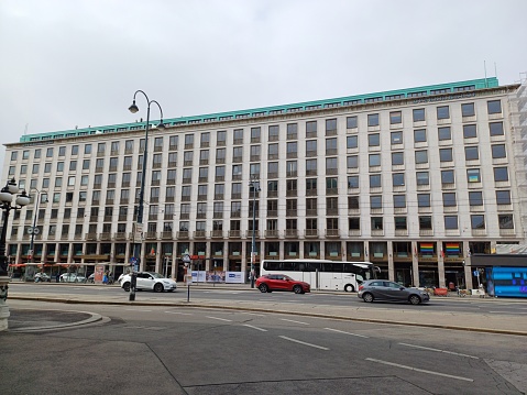 Berlin, Germany - September 25, 2023: A picture of the Deutsche Bahn AG building.