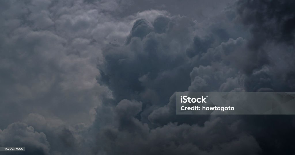 Thundercloud Background Dramatic Dark Storm Thundercloud Rain Clouds On Black Sky Background ...