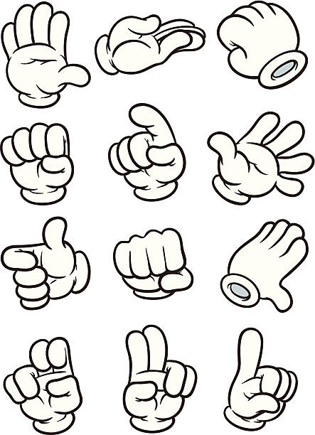 Cartoon Hand Stock Illustration - Download Image Now - Cartoon, Glove, Fist  - iStock
