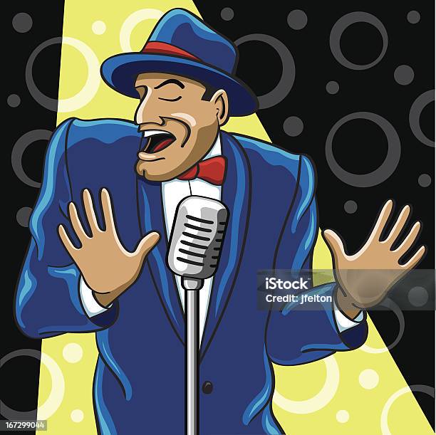 Crooner Stock Illustration - Download Image Now - 1920-1929, 1940-1949, Nightclub Singer