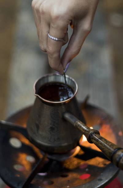 istock relaxation in nature with tea and coffee 1672992441