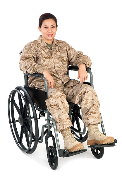 istock Female Marine in Wheelchair 167299632