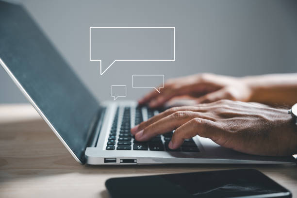 istock Business man laptop using ,Social, media 1673085276