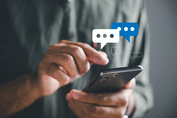 istock Young man using smart phone,Social media concept 1673085805
