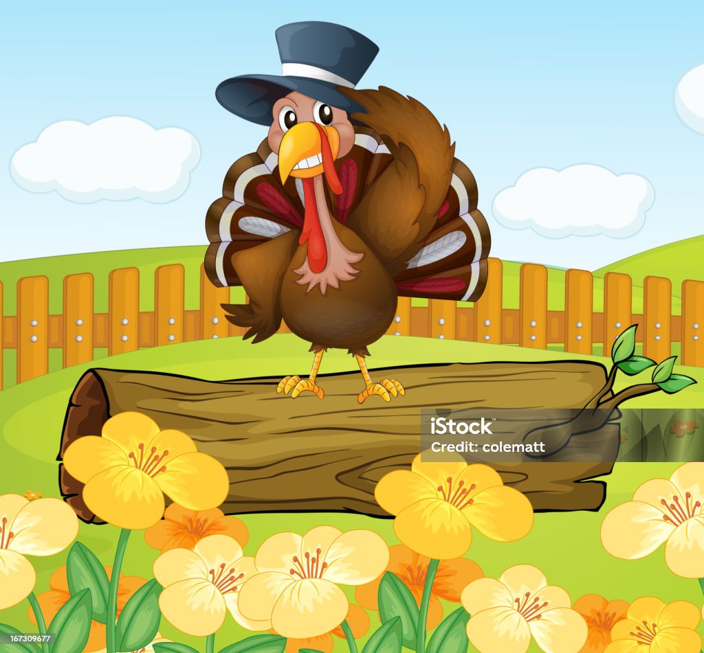 Turkey inside the fence Animal stock vector