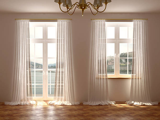 istock Room with windows and balcony door 167311065
