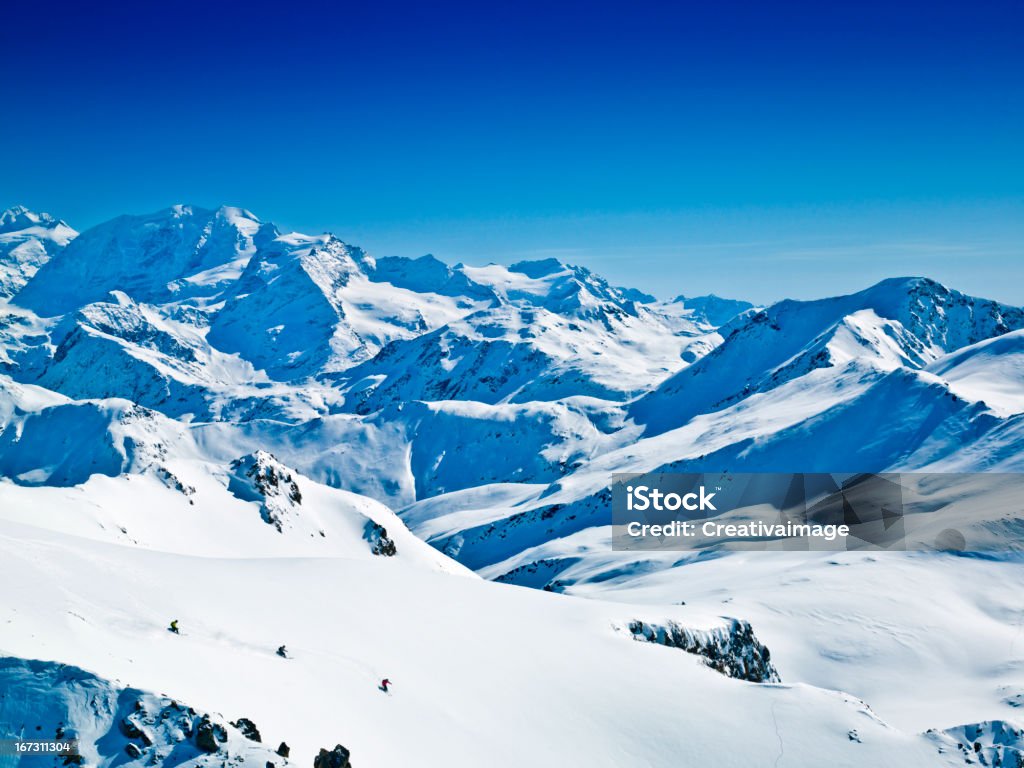 Ich liebe Skifahren im Pulverschnee XXXL - Lizenzfrei Alpen Stock-Foto