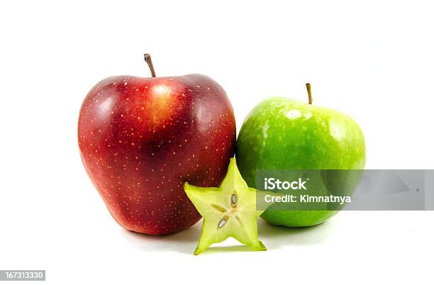 Mele Rosse Verdi - Fotografie stock e altre immagini di A forma di stella - A forma di stella, Alimentazione sana, Carambola - Frutto tropicale