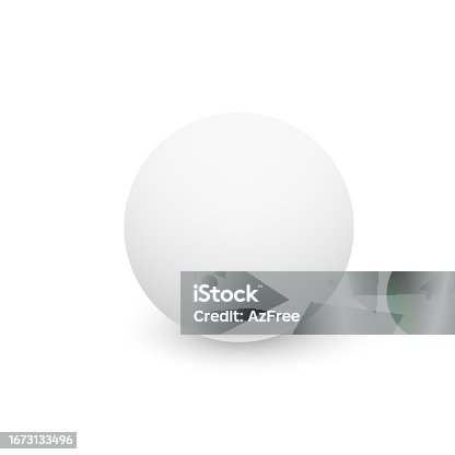 istock White sphere with shadow. Ball. Vector 1673133496