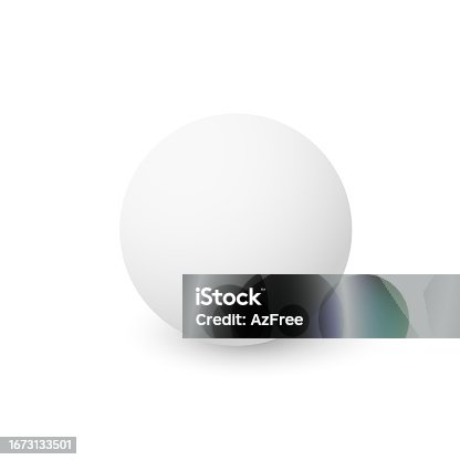 istock White sphere with shadow. Ball. Vector 1673133501