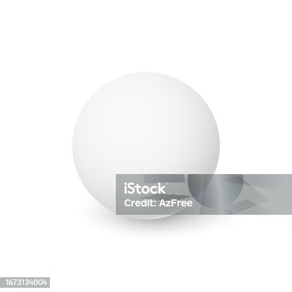 istock White sphere with shadow. Ball. Vector 1673134004