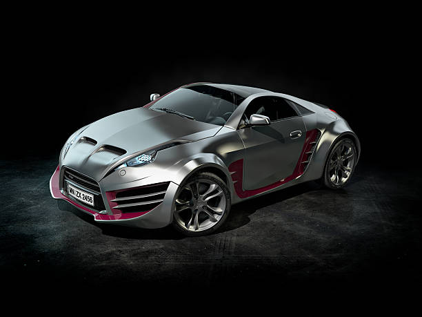 istock Brandless silver sports car 167315307