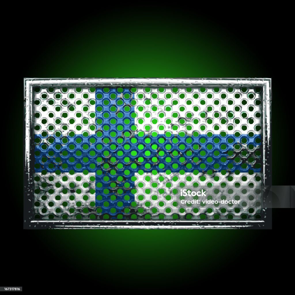 Vektor-Flagge auf alten Metall - Lizenzfrei Alt Vektorgrafik