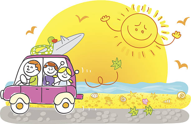 ilustraciones, imágenes clip art, dibujos animados e iconos de stock de adiós al sol de verano - end of summer