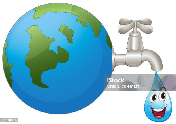 Erde Und Wasser Tropfen Stock Vektor Art und mehr Bilder von Blau - Blau, ClipArt, Computergrafiken