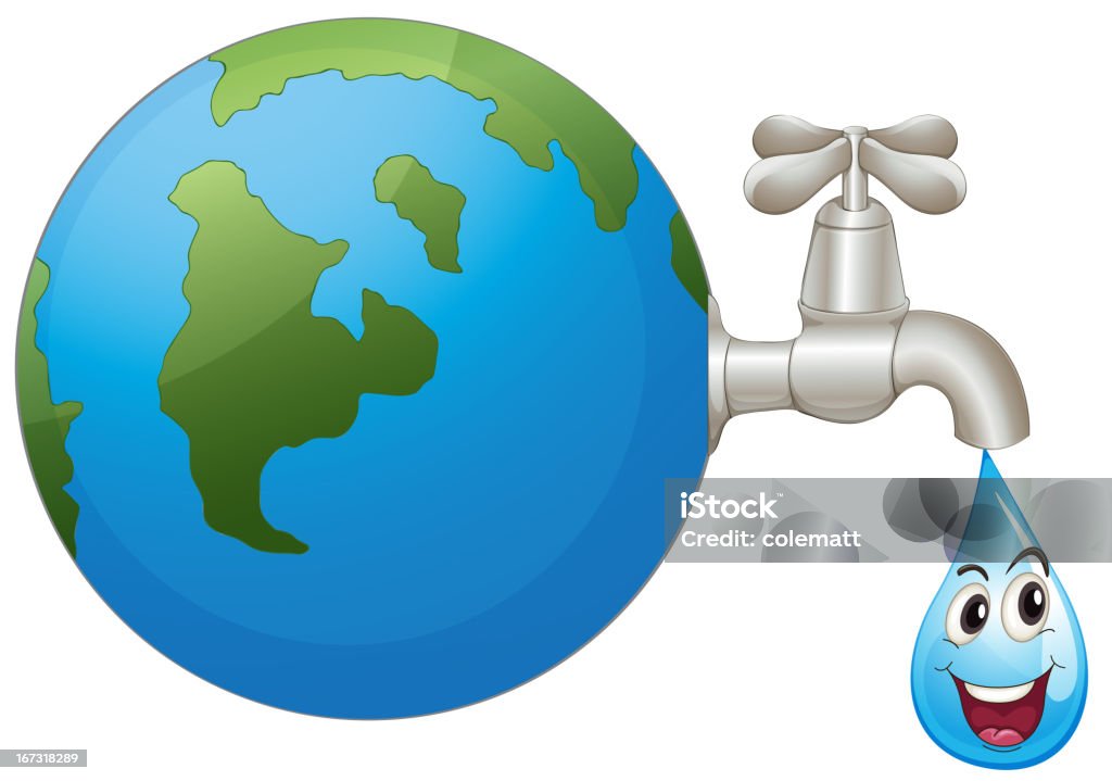Земля и вода капли - Векторная графика Без людей роялти-фри