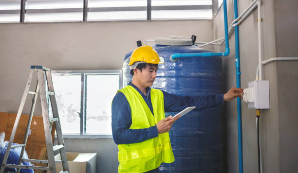 istock At the drinking water plant, an adept engineer is utilizing a tablet computer to proficiently track the effectiveness of water management systems and pump pipes. 1673186434