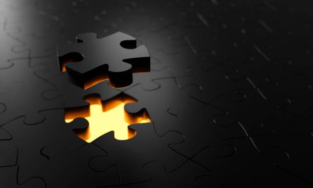 istock Business concept.outstanding gold jigsaw on black. Leader, Unique, Think different, standing out from the crowd concept 1673189426