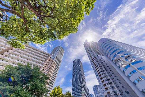 istock Tokyo buildings with beautiful sunlight 1673212632