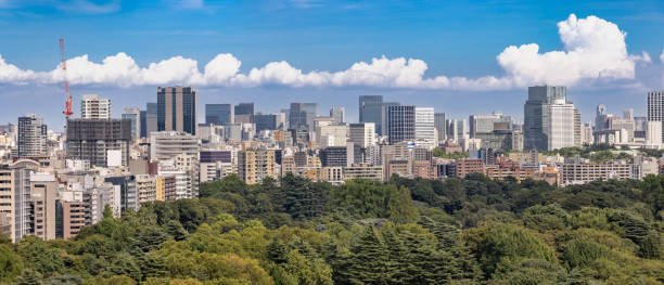 istock Tokyo buildings with beautiful sunlight 1673214117