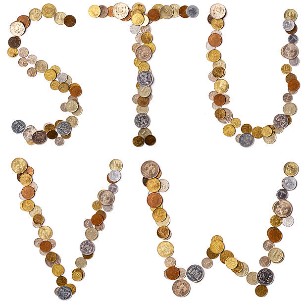 istock S-T-U-V-W alphabet letters from the coins 167322111