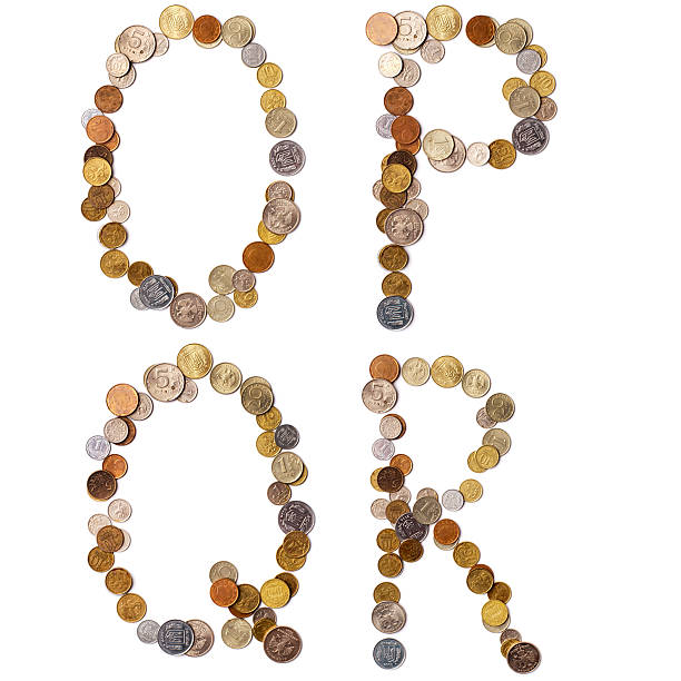 istock O-P-Q-R alphabet letters from the coins 167322112