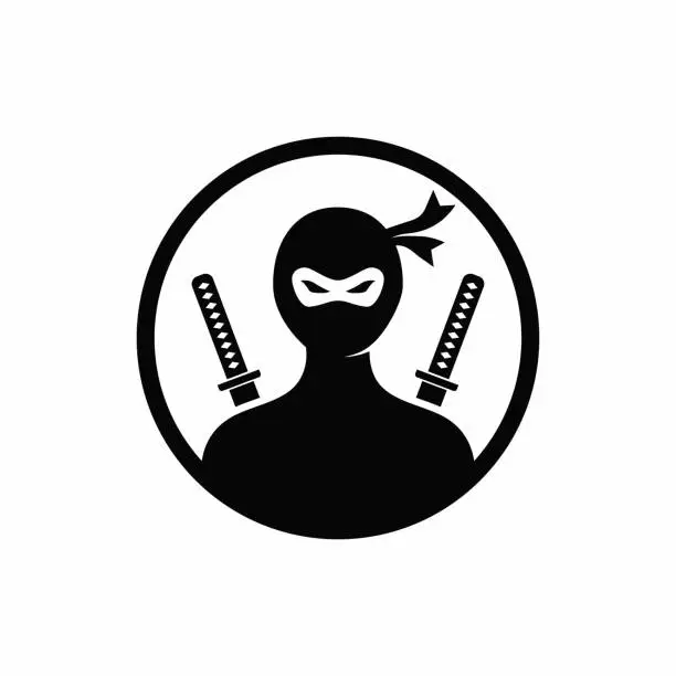 Vector illustration of Teenage Ninja vector logo