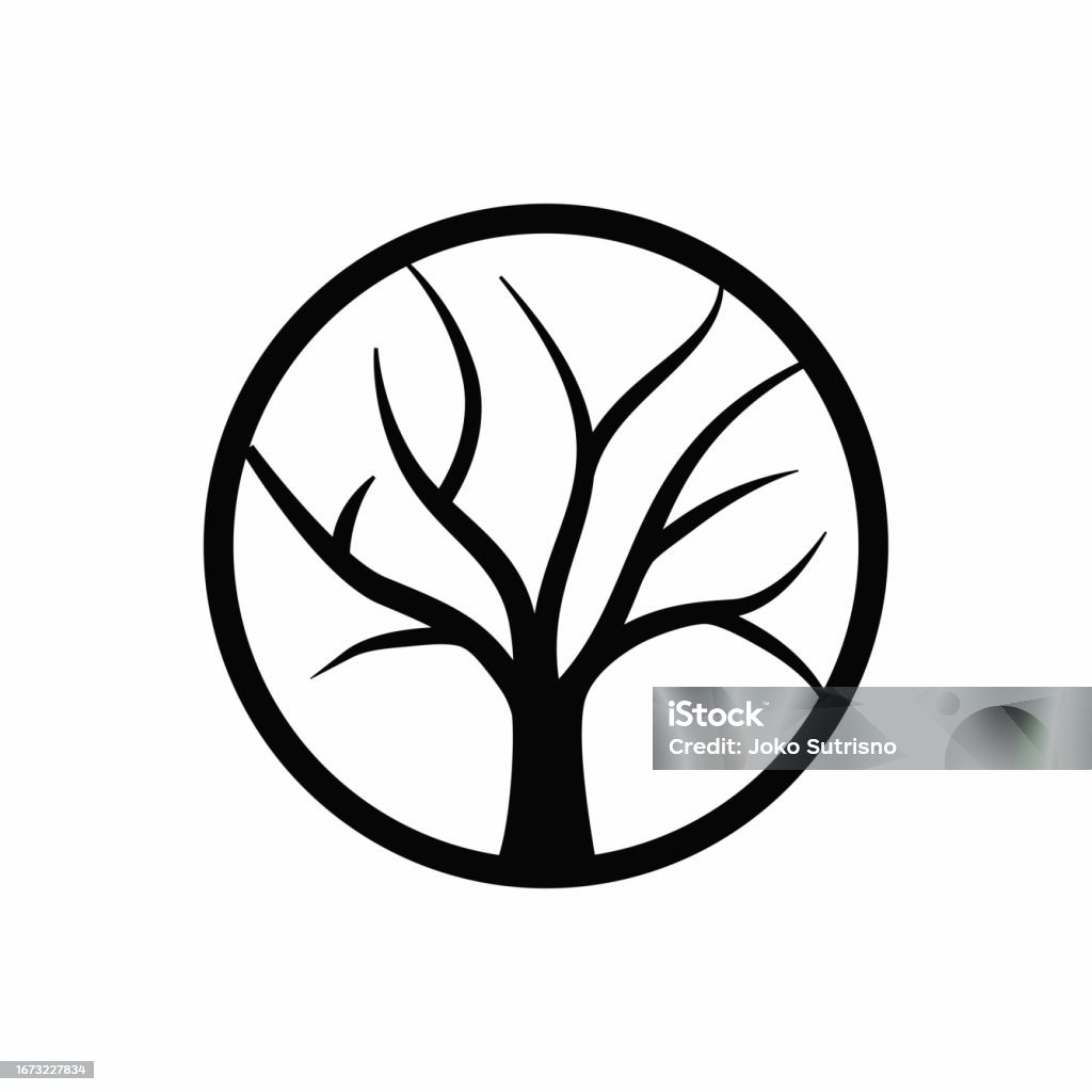 Two Tree Branch Logo Tree Branch Vector Logo Stock Illustration - Download Image Now ...