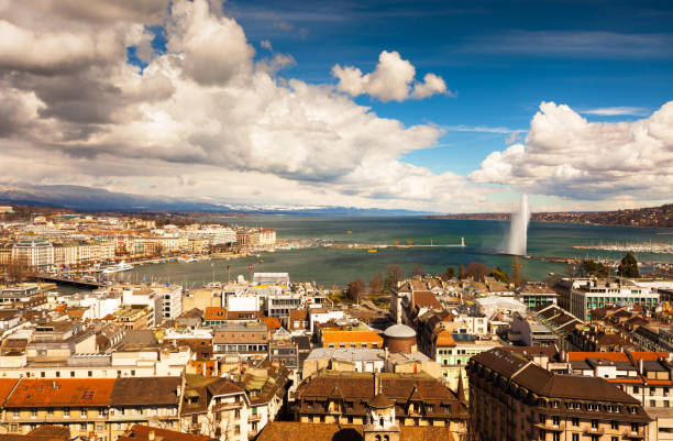 istock Jet D'eau and Geneva cityscape 167326214