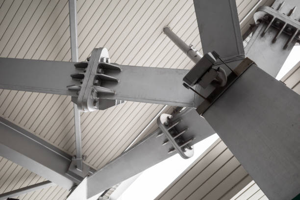 istock Roof steel pole joint design structure 1673281725