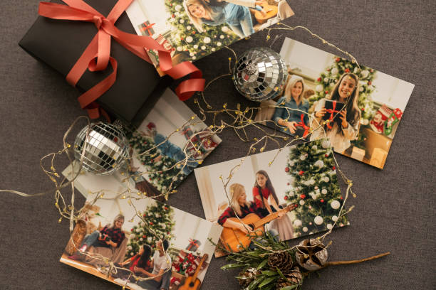 istock photo next to gifts, garland. 1673302048