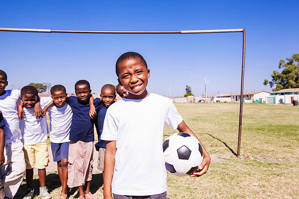 A soccer team in Gugulethu, Cape Town, South Africa