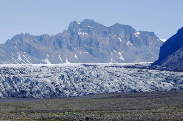 glacier moraine - montana us glacier national park usa glacier imagens e fotografias de stock