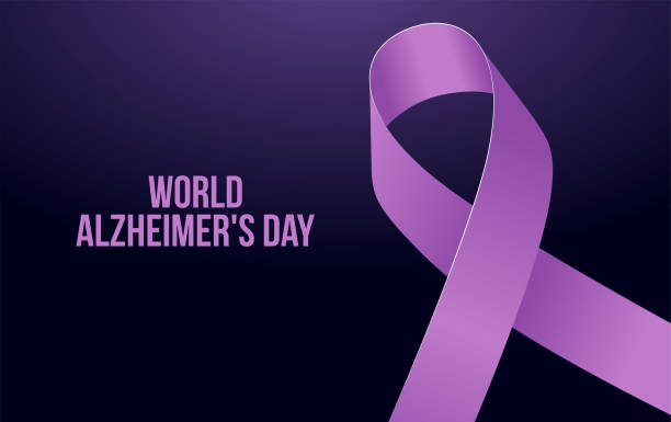istock World Alzheimer's Day concept. Banner template with purple ribbon awareness and text. Vector illustration 1673336927