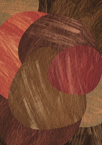 Abstract brown free form with dry brush stroke background illustration for decoration on Coffee drinks and Autumn seasonal.