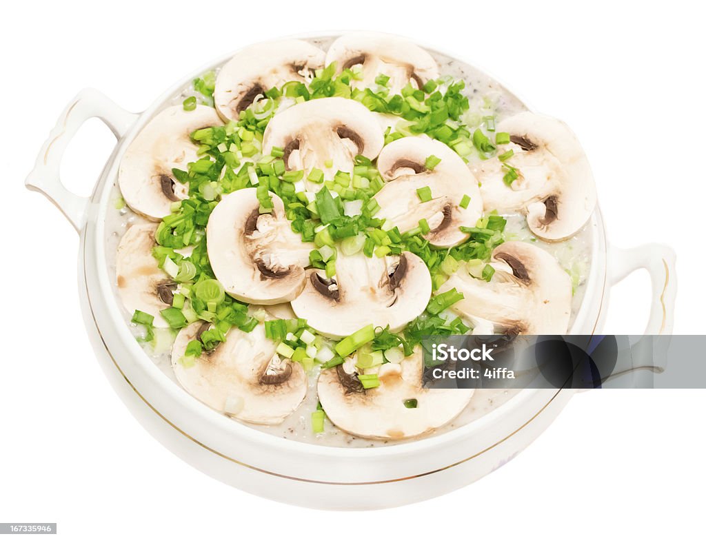 Sopa de cogumelos isolado - Foto de stock de Alimentação Saudável royalty-free