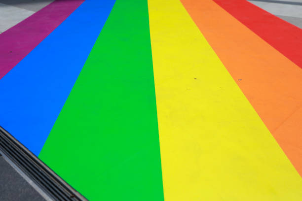 istock Rainbow walkway welcomes Pride Month festival. 1673360458