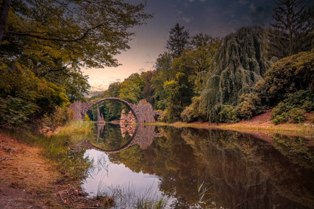istock Ferris Bridge in Rakotzsee, Germany. 1673365400