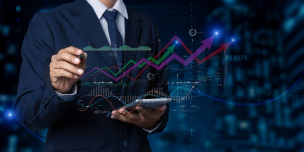 istock Business financial data and marketing growth report graph and data interface science. 1673370387