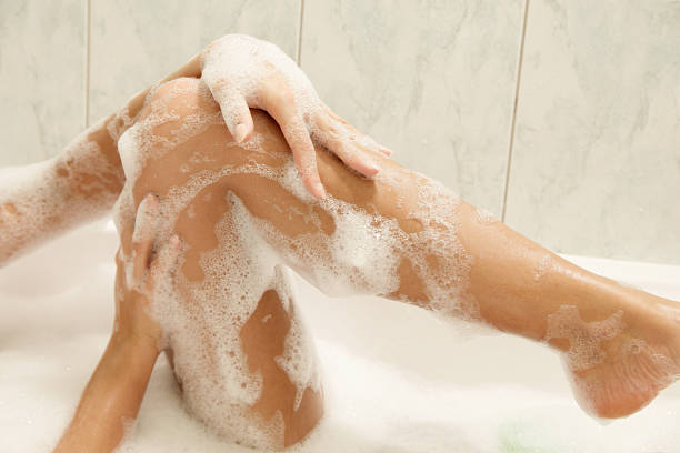 istock Women washing her legs 167341627