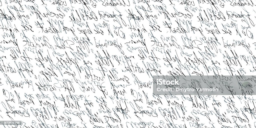 Hand Written Pattern Handwritten Pattern With Words Seamless Background Written With Ink ...