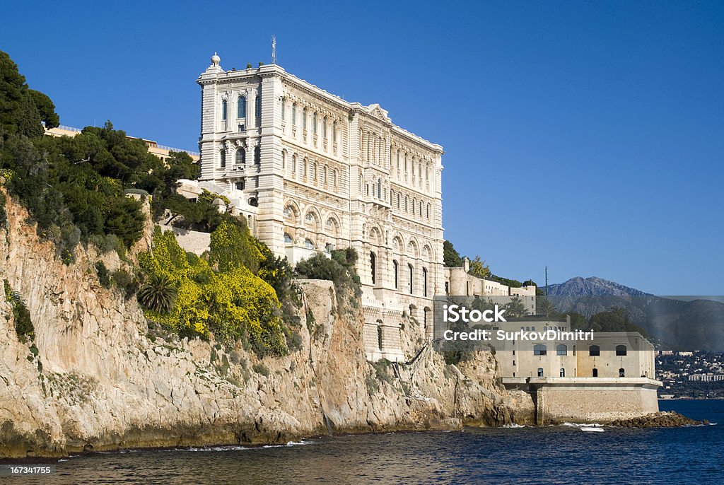 Oceanographic Institute in Monaco Side of Oceanographic Institute in Principality of Monaco Monaco Stock Photo