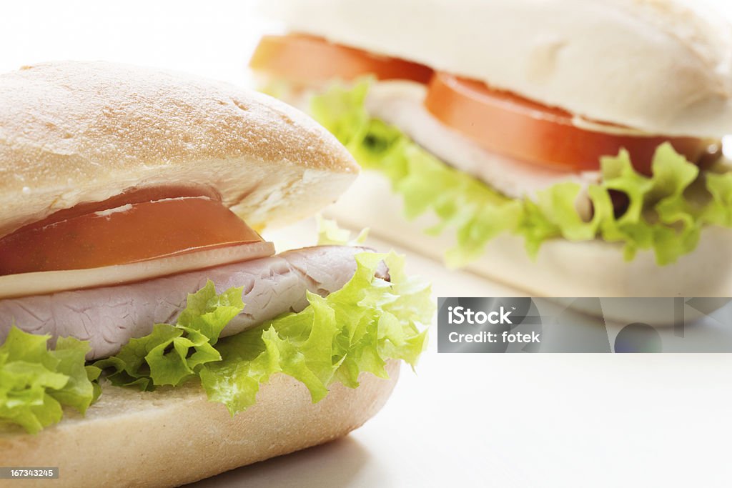 Nahaufnahme von sandwich auf weißem Hintergrund - Lizenzfrei 2013 Stock-Foto