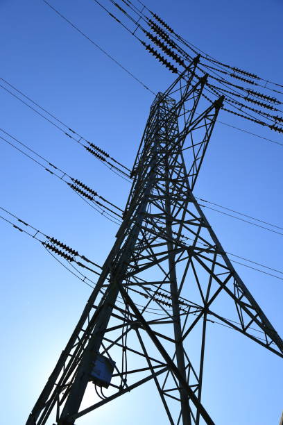 istock Power line transmission tower Surrey England 1673438703