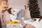 Young woman feeling alone during christmas holiday