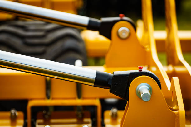 istock Hydraulic mechanism on modern machine 1673500391